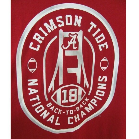 Alabama Crimson Tide Football NCAA Champions T-Shirt Fanatics Red Cotton Size L - Picture 3 of 6
